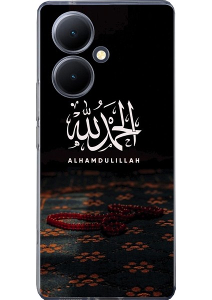 Vivo V29 Lite Uyumlu Elhamdülillah Tesbih Baskılı Silikon Kılıf