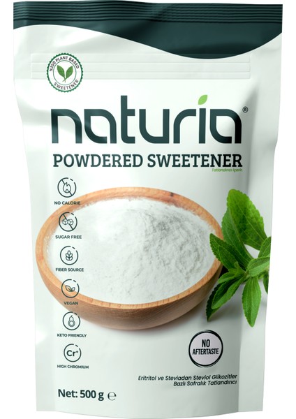 Stevialı Sıfır Kalorili Toz Tatlandırıcı (Krom Ilaveli)