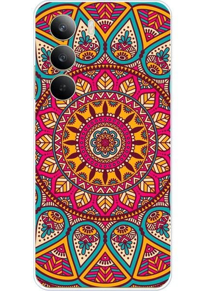 Realme C75 Uyumlu Mandala Baskılı Silikon Kılıf