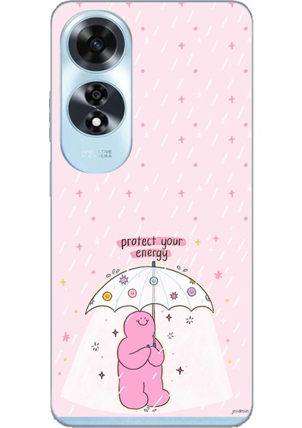 Oppo A60 Uyumlu Protect Your Energy Tasarımlı Baskılı Silikon Kılıf