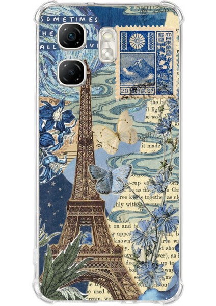 Infinix Hot 50I - Smart 9 Uyumlu Paris ve Eyfel Kulesi Baskılı Silikon Kılıf