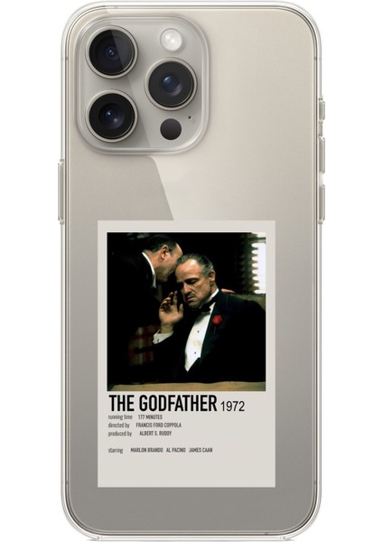 iPhone 15 Pro Max Uyumlu The Godfather Baba Poster Tasarımlı Baskılı Silikon Kılıf