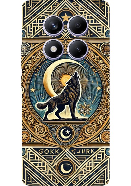 Redmi Note 14 Pro Plus 5g Uyumlu Yalnız Kurt Göktürk Baskılı Silikon Kılıf