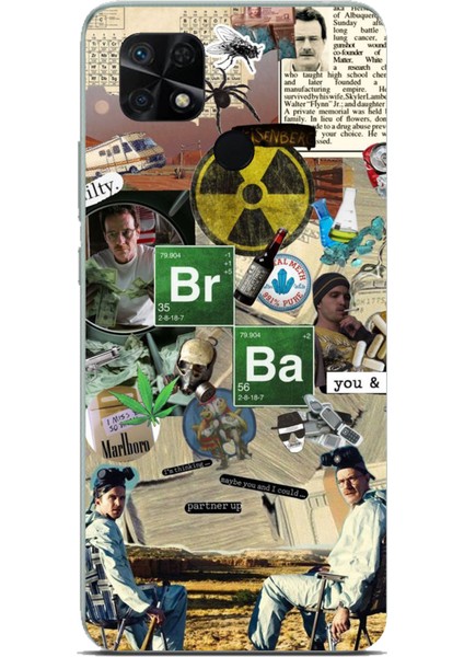 Redmi 10C - Poco C40 Uyumlu Breaking Bad Kolaj Baskılı Silikon Kılıf