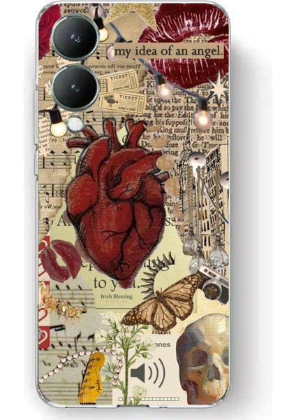 Vivo Y17S Uyumlu Vampire Diaries Vintage Baskılı Silikon Kılıf