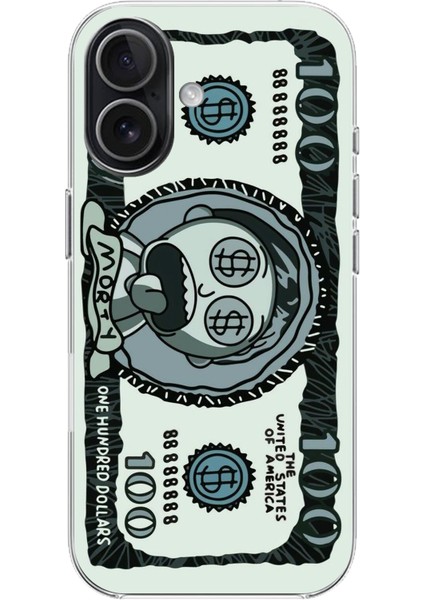 iPhone 17 Uyumlu Morty Dolar Baskılı Silikon Kılıf