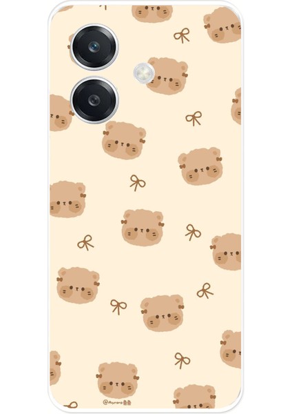 Oppo A3 Uyumlu Sevimli Ayıcıklar Baskılı Silikon Kılıf