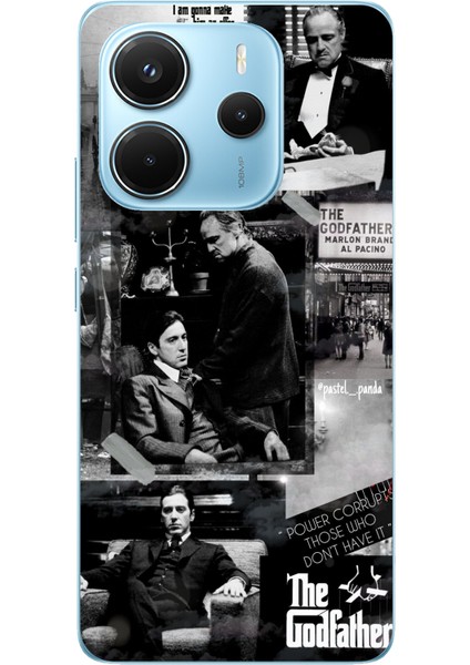 Redmi Note 14 4g Uyumlu The Godfather Baba Film Tasarımlı Baskılı Silikon Kılıf