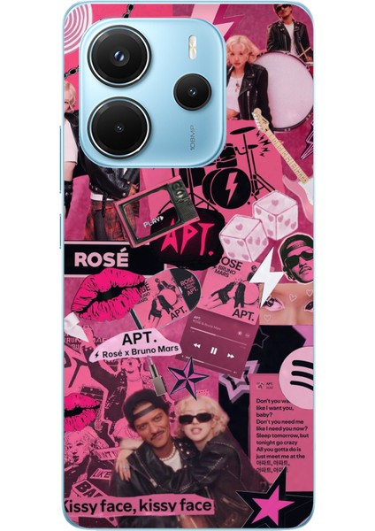 Redmi Note 14 4g Uyumlu Blackpink Kolaj Baskılı Silikon Kılıf