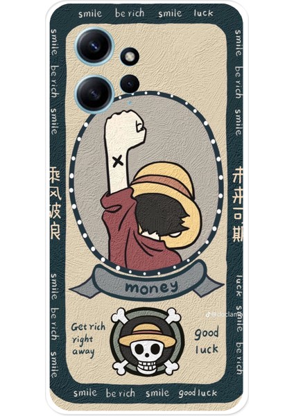 Redmi Note 12 4g Uyumlu One Piece Dolar Baskılı Silikon Kılıf