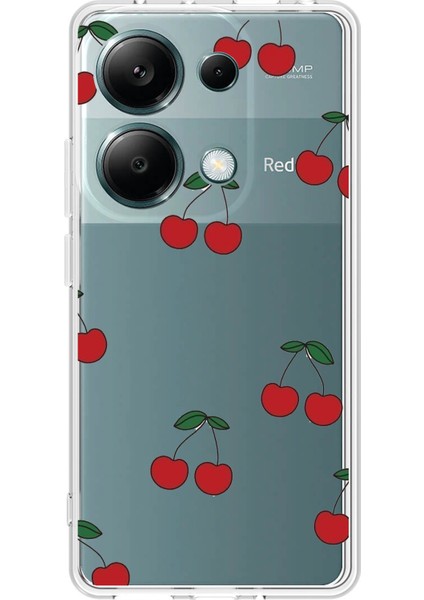 Redmi Note 13 Pro 4g Uyumlu Kirazlar Tasarımlı Baskılı Silikon Kılıf