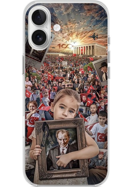 iPhone 16 Plus Uyumlu Atatürk Anıtkabir Baskılı Silikon Kılıf