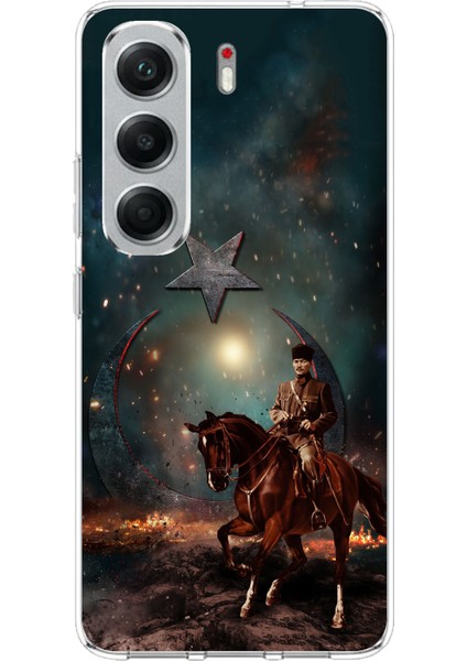Tecno Camon 40 Pro Uyumlu Atatürk At Üstünde Zafer Baskılı Silikon Kılıf