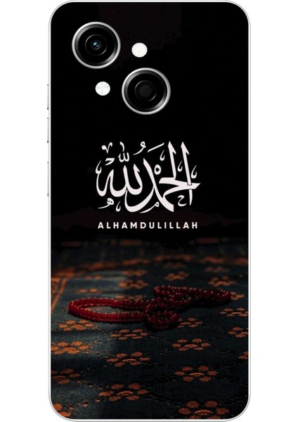 Tecno Spark Go 1 Uyumlu Elhamdülillah Tesbih Baskılı Silikon Kılıf