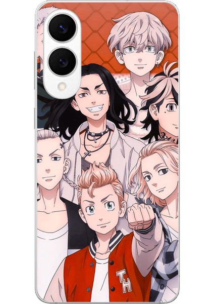 Samsung Galaxy S25 Edge Uyumlu Tokyo Revengers Karakterler Baskılı Silikon Kılıf
