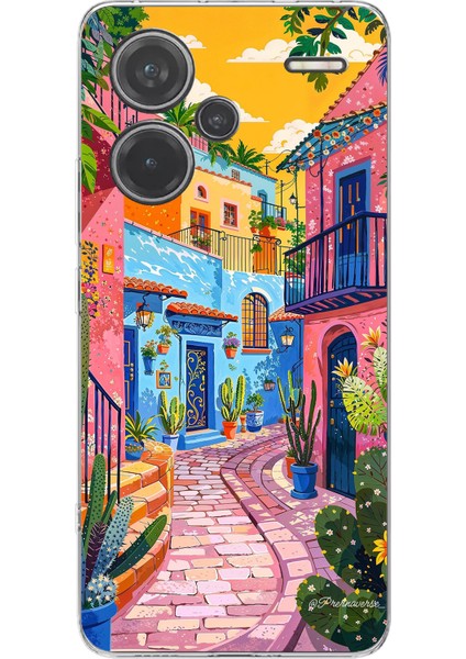 Redmi Note 13 Pro Plus 5g Uyumlu Renkli Sanat Sokak Silikon Kılıf
