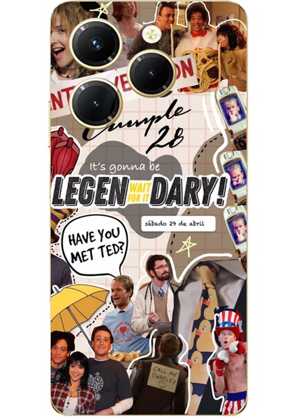 Tecno Spark 20 Pro Uyumlu Retro Gazete How I Met Your Mother Tasarımlı Baskılı Silikon Kılıf