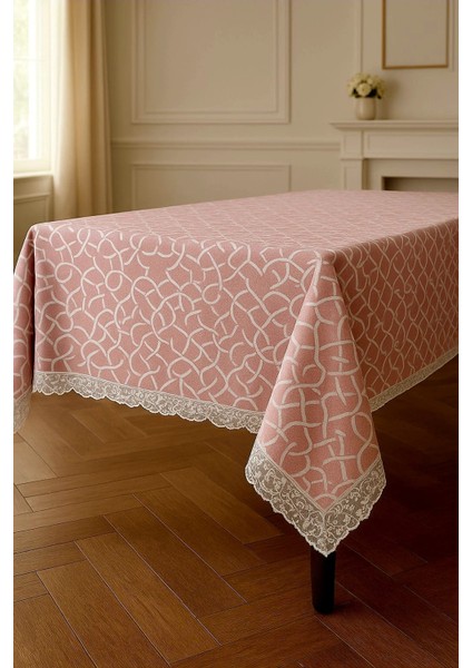 Modern Pudra Desen Su Geçirmez Kalın Kumaş Leke Tutmaz Masa Örtüsü Dayanıklı, Kaliteli Kumaş