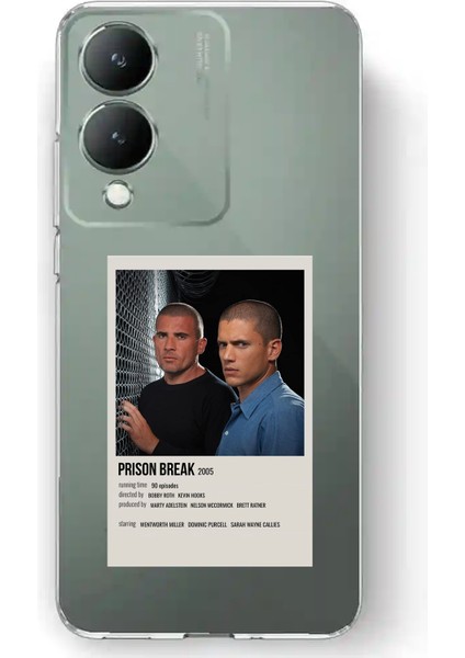 Vivo Y17S Uyumlu Prison Break Tasarımlı Baskılı Silikon Kılıf