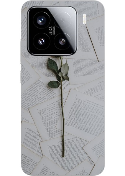 Xiaomi Mi 15 Pro Uyumlu Kırmızı Gül Baskılı Silikon Kılıf