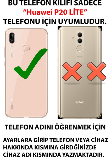 Huawei P20 Lite Uyumlu Pembe Posta Pulları Baskılı Silikon Kılıf fiyatları