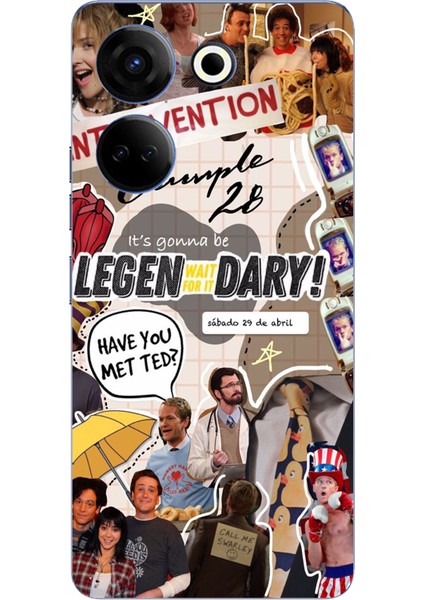 Tecno Camon 20 - 20 Pro 4g Uyumlu Retro Gazete How I Met Your Mother Tasarımlı Baskılı Silikon Kılıf