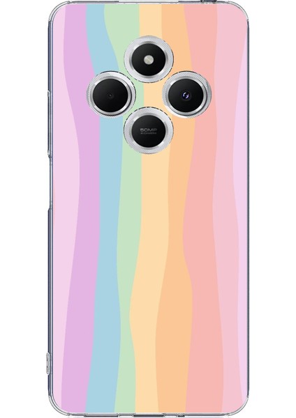 Redmi 14C Uyumlu Gökkuşağı Rengarenk Baskılı Silikon Kılıf