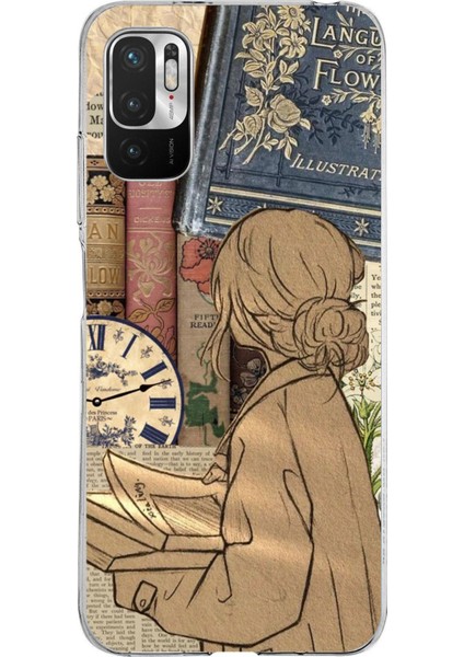 Redmi Note 10 5g Uyumlu Retro Gazete Kadın Tasarımlı Baskılı Silikon Kılıf