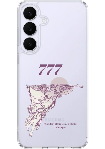 Samsung Galaxy S25 Fe Uyumlu 777 Melek Tasarımlı Baskılı Silikon Kılıf