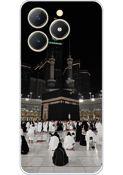 Realme C61 Uyumlu Kabe Umre Baskılı Silikon Kılıf