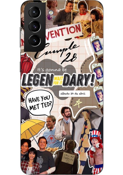 Samsung Galaxy S21 Plus Uyumlu Retro Gazete How I Met Your Mother Tasarımlı Baskılı Silikon Kılıf