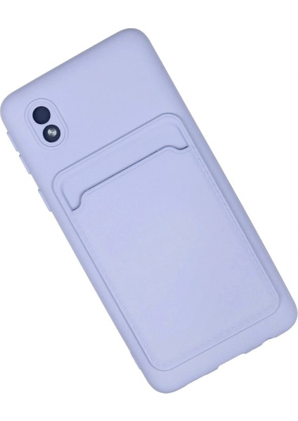 Samsung Galaxy A01 Core Kılıf Kelvin Kartvizitli Silikon - Lila fiyatları