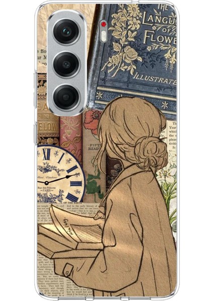 Tecno Camon 40 Pro Uyumlu Retro Gazete Kadın Tasarımlı Baskılı Silikon Kılıf