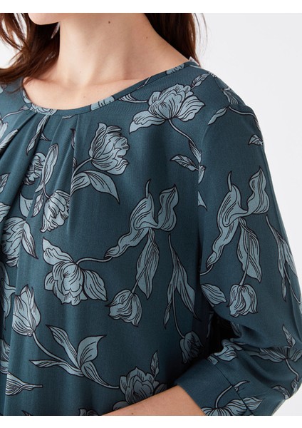 Yeni Sezon Bisiklet Yaka Desenli Elbise fırsatları