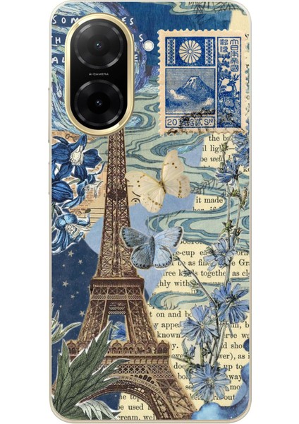 Redmi A5 Uyumlu Paris ve Eyfel Kulesi Baskılı Silikon Kılıf