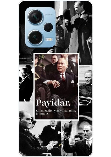 Redmi Note 12 Pro 5g Uyumlu Atatürk Payidar Baskılı Silikon Kılıf