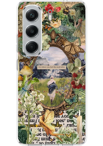 Tecno Camon 40 Pro Uyumlu Yeşil Doğa Baskılı Silikon Kılıf