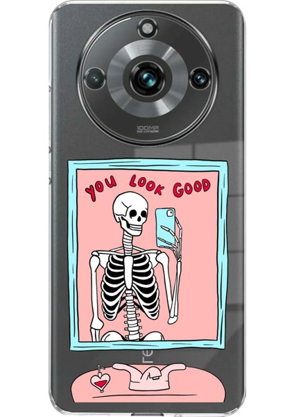 Realme 11 Pro-Pro Plus Uyumlu You Look Good Iskelet Tasarımlı Baskılı Silikon Kılıf