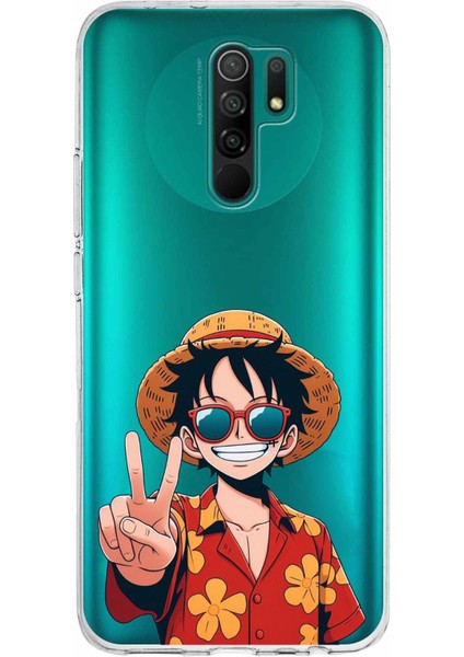 Redmi 9 Uyumlu Monkey D. Luffy Tasarımlı Baskılı Silikon Kılıf