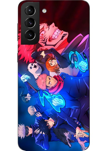 Samsung Galaxy S21 Plus Uyumlu Jujutsu Kaisen Baskılı Silikon Kılıf