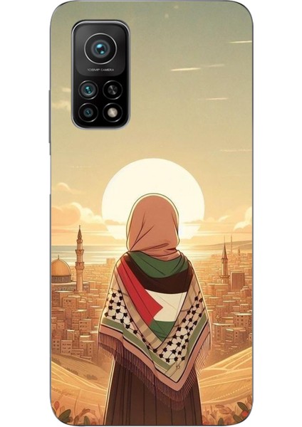 Xiaomi Mi 10T - 10T Pro Uyumlu Filistine Özgürlük Kız Baskılı Silikon Kılıf