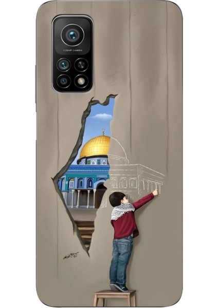 Xiaomi Mi 10T - 10T Pro Uyumlu Mescid-I Aksa Duvar Baskılı Silikon Kılıf