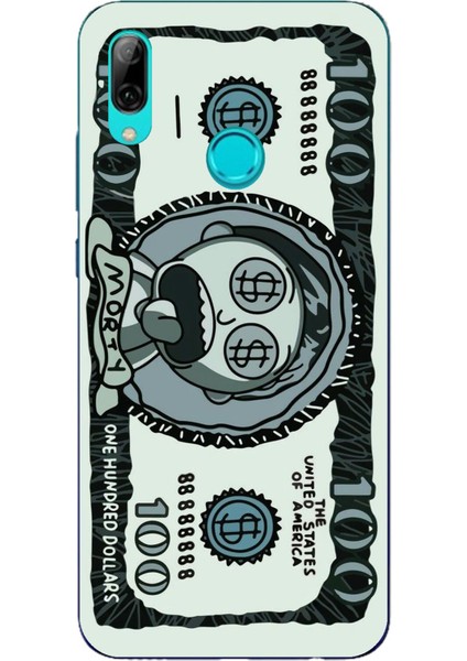 Huawei P Smart 2019 Uyumlu Morty Dolar Baskılı Silikon Kılıf