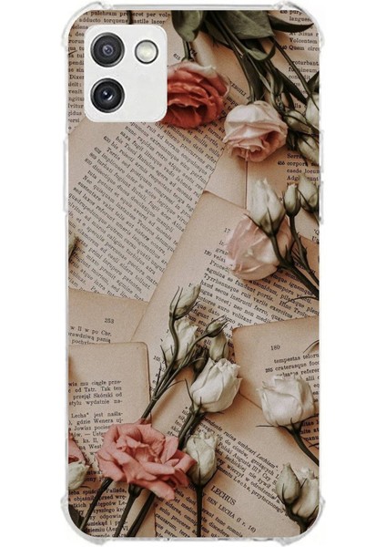 Samsung Galaxy A03 Uyumlu Retro Gazete Güller Tasarımlı Baskılı Silikon Kılıf