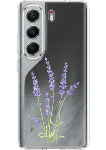 Tecno Camon 40 Pro Uyumlu Lavanta Çiçek Tasarımlı Baskılı Silikon Kılıf