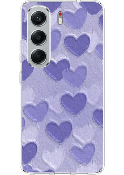 Tecno Camon 40 Pro Uyumlu Mor Kalpler Tasarımlı Baskılı Silikon Kılıf