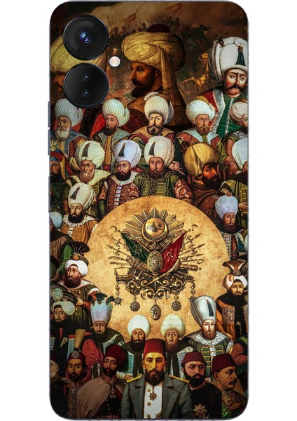 Tecno Spark 9 Pro Uyumlu Osmanlı Padişahları Baskılı Silikon Kılıf