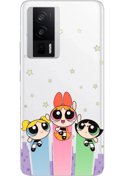 Poco F5 Pro Uyumlu Powerpuff Girls Tasarımlı Baskılı Silikon Kılıf