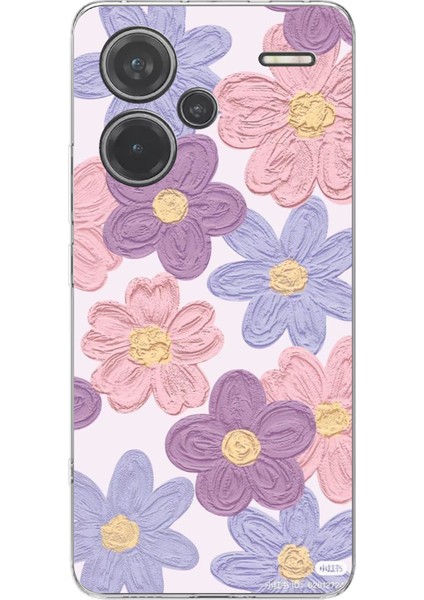Redmi Note 13 Pro Plus 5g Uyumlu Renkli Papatyalar Sulu Boya Baskılı Silikon Kılıf