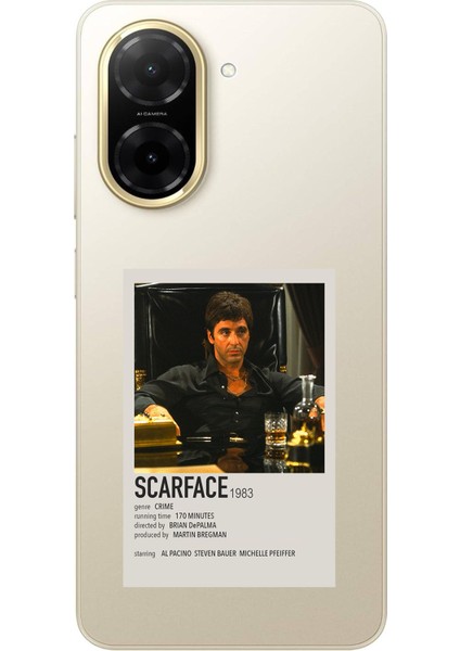 Redmi A5 Uyumlu Scarface Mini Poster Tasarımlı Baskılı Silikon Kılıf